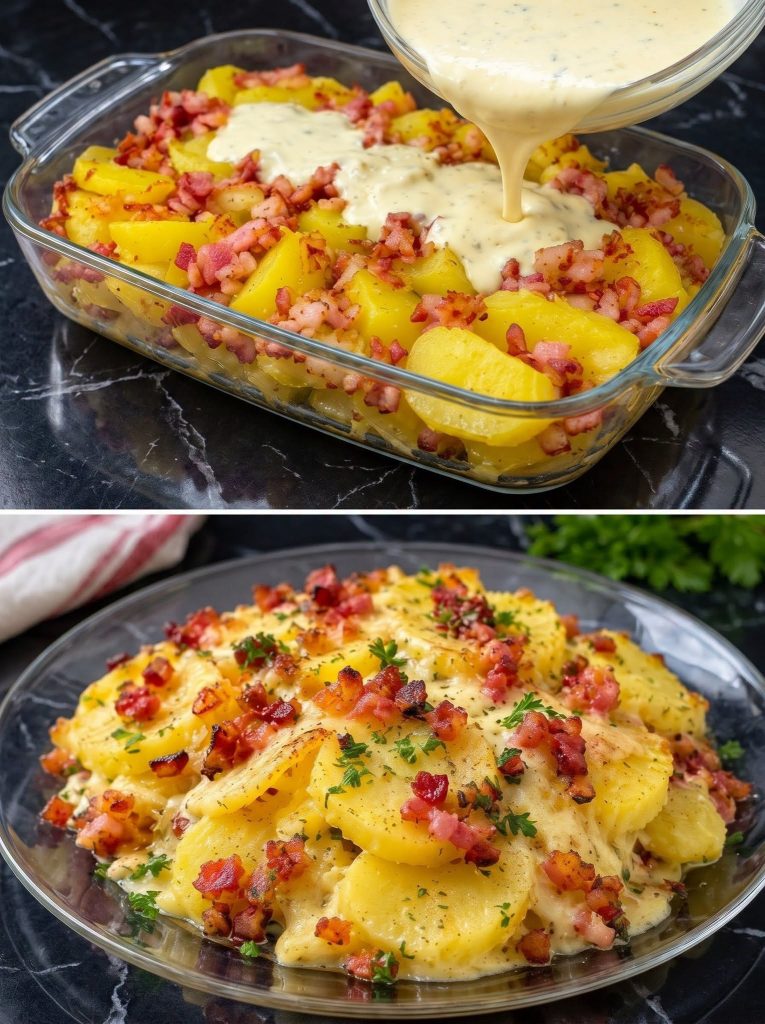 Kartoffeln alla Carbonara – so cremig, käsig und unglaublich lecker!